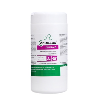 Салфетки "Алмадез-ликвид" влажные № 60 (13,5*18,0 см) в банке