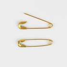 Булавки английские, 19 мм, 2000 шт., цвет золотой - Фото 2