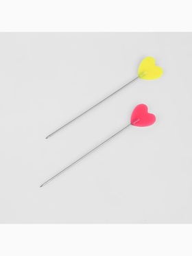 Булавки для квилтинга «Сердце», 53 мм, 20 шт., разноцветные (комплект 12 шт)