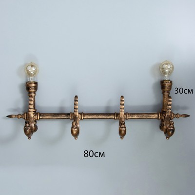 Светильник BayerLux «Крюгер», 2хЕ27, 40 Вт, бронза, 80×26×20 см