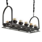 Люстра "Сомелье" 10хЕ27 40Вт черный 83х30х40-140см - фото 23437284