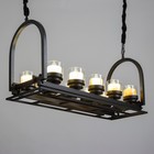 Люстра "Сомелье" 10хЕ27 40Вт черный 83х30х40-140см - фото 23437285