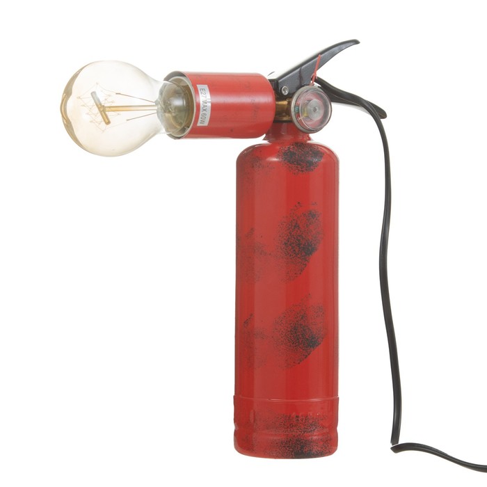 Настольная лампа "Огнетушитель" Е27 40Вт красный 25х20х10см RISALUX - фото 1906520739