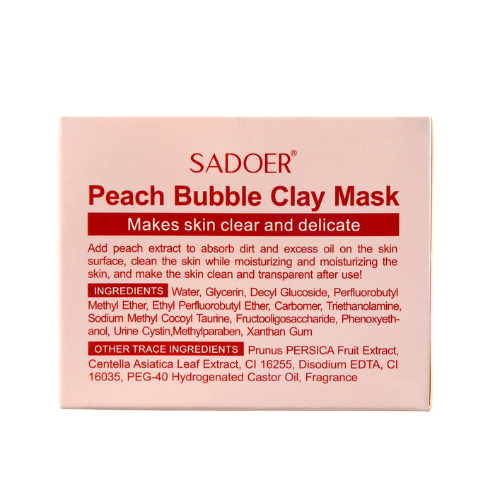 Пузырьковая розовая маска для лица, кислородная с персиком, глубокое очищение и увлажнение, 100 г