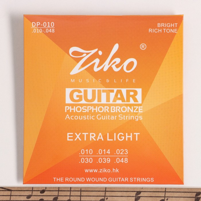 Cтруны акустической гитары ZIKO DP-010, 10-48, фосфорная бронза