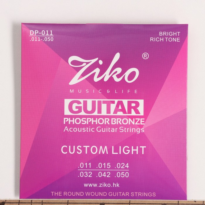 Cтруны акустической гитары ZIKO DP-011, 11-50, фосфорная бронза