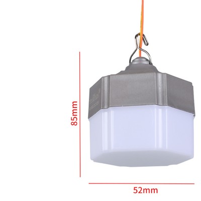 Фонарь кемпинговый, 10 Вт, SMD 2835, кабель 1-1.5 м, с зажимом от 12 В, d=6 см, серый