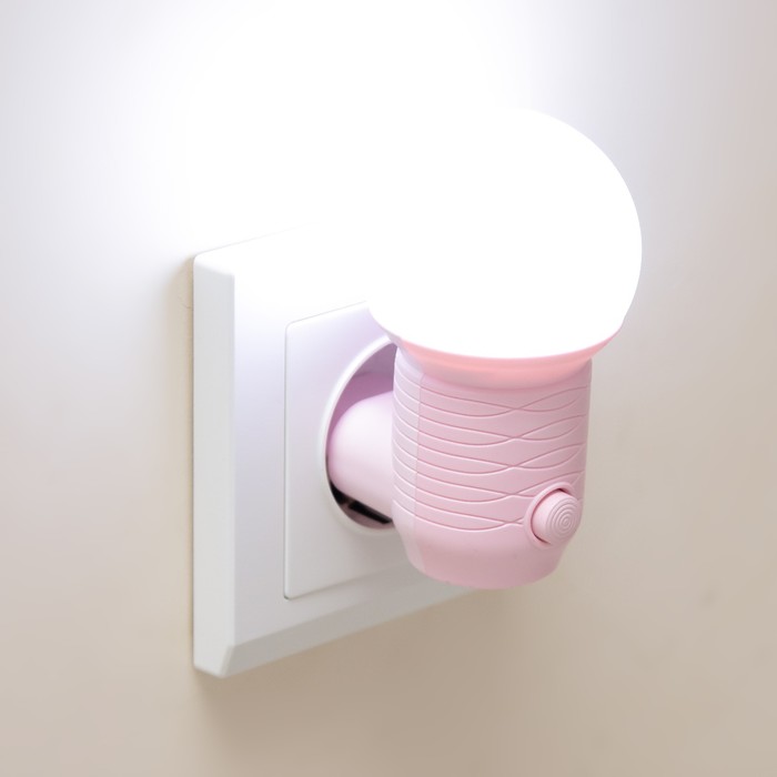 Ночник "Шар" LED 1Вт розовый 4,5х6,5х9,5 см RISALUX - фото 1900658940