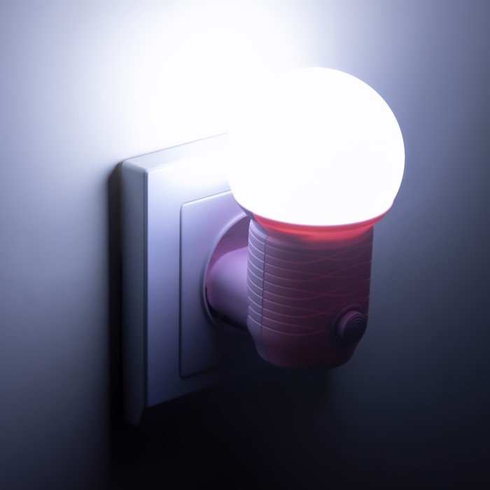 Ночник "Шар" LED 1Вт розовый 4,5х6,5х9,5 см