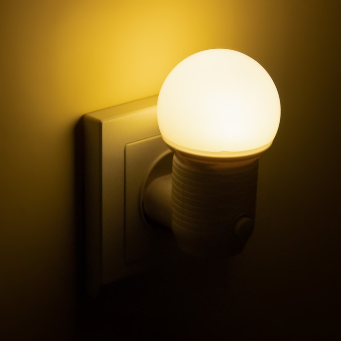 Ночник "Шар" LED 1Вт белый 4,5х6,5х9,5 см RISALUX - фото 1900658949