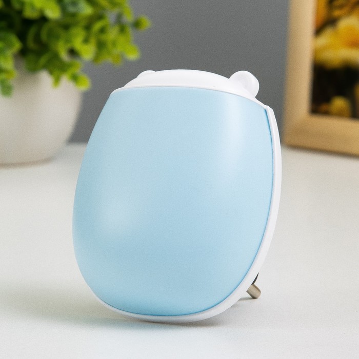 Ночник «Ушки» LED 1 Вт бело-голубой 7×5×8 см RISALUX - Фото 1