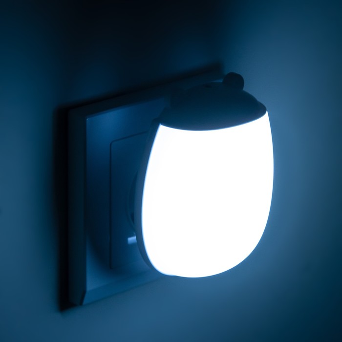 Ночник "Ушки" LED 1Вт бело-голубой 7х5х8 см