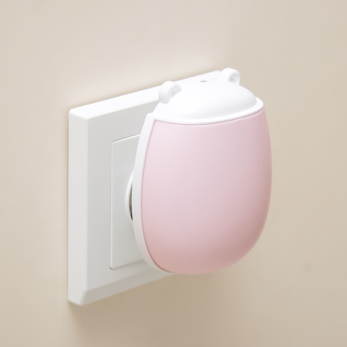 Ночник "Ушки" LED 1Вт бело-розовый 7х5х8 см RISALUX - фото 1900659004
