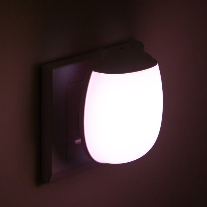 Ночник "Ушки" LED 1Вт бело-розовый 7х5х8 см RISALUX - фото 1900659005