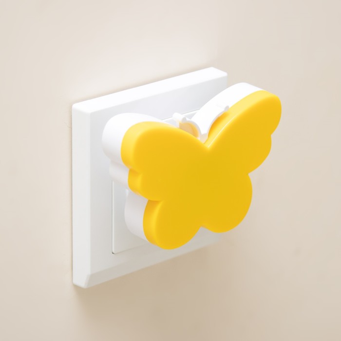 Ночник "Бабочка" LED 1Вт желтый 9х6х6 см