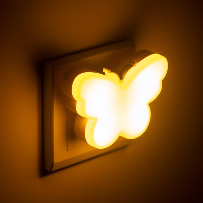 Ночник "Бабочка" LED 1Вт желтый 9х6х6 см RISALUX - фото 1899185269