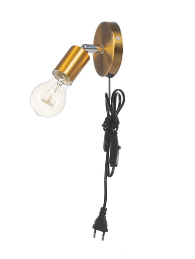 Спот BayerLux «Дарни», провод 150 м, выключатель, Е27, 40 Вт, 10×10×10 см, цвет основания медный