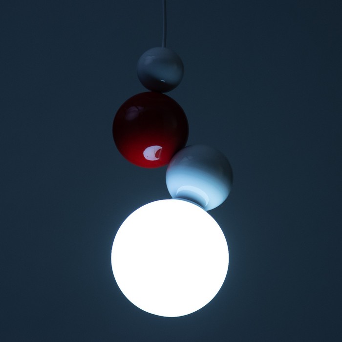 Светильник "Луиджи" LED 7Вт 3000-6000К бело-красный 12х29-129 см