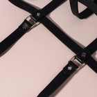 Портупея для сумки из искусственной кожи, 43 × 35 × 15 см, цвет чёрный/серебряный - фото 8515630