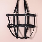 Портупея для сумки из искусственной кожи, 43 × 35 × 15 см, цвет чёрный/серебряный - фото 8515631