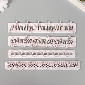 Каттеры для полимерной глины "Узоры" набор 4 шт 16,8х3,2 см 16,7х2,1 см 18,4х2,2 см