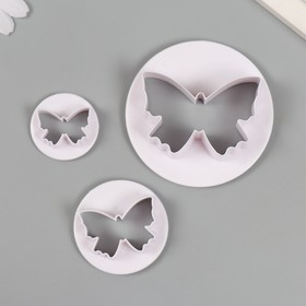 Каттеры для полимерной глины 'Бабочки' набор 3 шт d=3,6 см 5 см 7,9 см