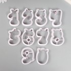 Каттеры для полимерной глины "Цифры с рожками" набор 10 шт - фото 20094928