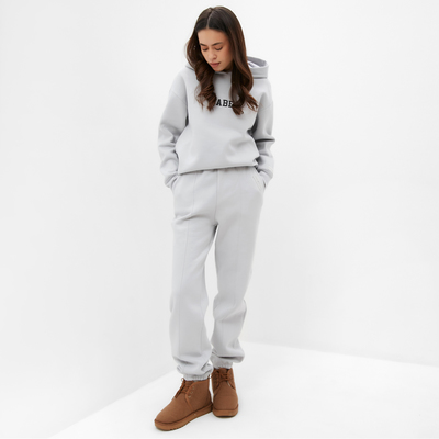 Джоггеры женские MIST Cozy style, серые, размер 44