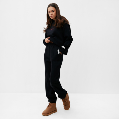 Джоггеры женские MIST Cozy style, чёрные, размер 46