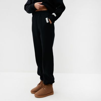 Джоггеры женские MIST Cozy style, чёрные, размер 46