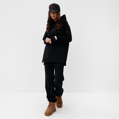 Джоггеры женские MIST Cozy style, чёрные, размер 46