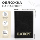 Обложка для паспорта, цвет чёрный - фото 11088228