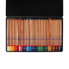 Карандаши цветные набор 36 цветов, ЗХК "Мастер-Класс", профессиональные, в металлическом пенале - фото 8515824