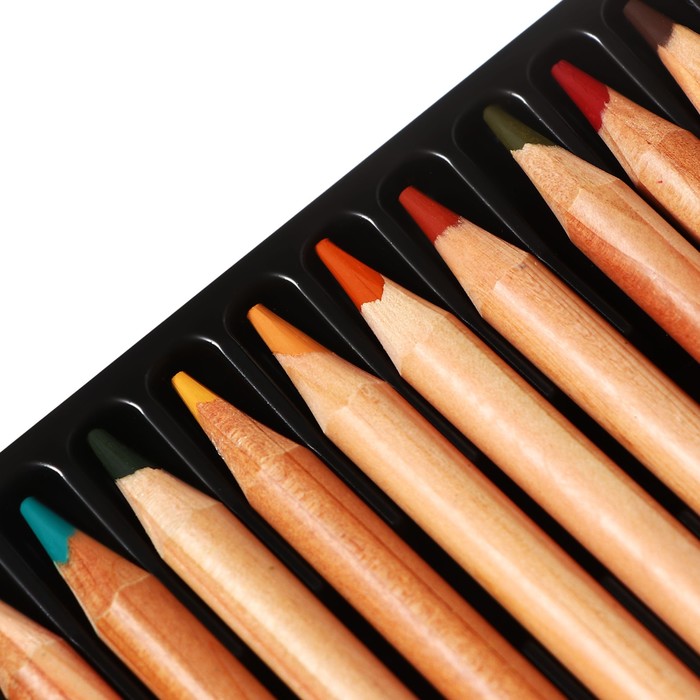 Карандаши цветные набор 36 цветов, ЗХК "Мастер-Класс", профессиональные, в металлическом пенале