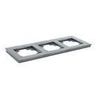 Рамка STEKKER, серия Катрин, стекло, трёхместная, графит, GFR00-7003-06 - Фото 3