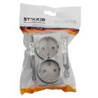 Розетка 2-местная с защитной шторкой с/з, 250В, 16А, серия Катрин, GLS16-7114-03, серебро - фото 23405558