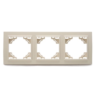 Рамка трехместная горизонтальная, серия Эрна, PFR00-9003-02, слоновая кость