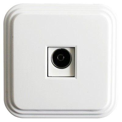 Розетка ТВ STEKKER, 75 Ом, 5-862МГц, одноместная, белая, PST00-20-20 (ТР-01)