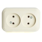 Розетка 2-местная без заземляющего контакта, 250В, 16А, IP20, PST16-30-20 (RA 16-237-БЖ), сл 1022741 10227414 - фото 14268797
