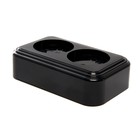 Розетка 2-местная без заземляющего контакта, 250В,16А,IP20,PST16-30-20 (RA 16-237-Ч),черный - фото 23405635