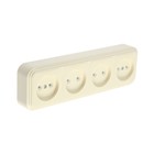Розетка 4-местная без заземляющего контакта, 250В, 16А, IP20, PST16-60-20 (RA 16-464-БЖ), сл 1022742 10227426 - фото 14268805