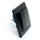 Выключатель электрический 3-клавишный, серия Эрна, PSW10-9007-03, черный - фото 8981593
