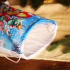 Мешок новогодний на шнурке, цвет белый/разноцветный - фото 8516059