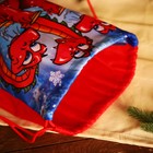 Мешок новогодний на шнурке, цвет красный/разноцветный - Фото 5