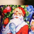 Мешок новогодний на шнурке, цвет синий/разноцветный - фото 8516092