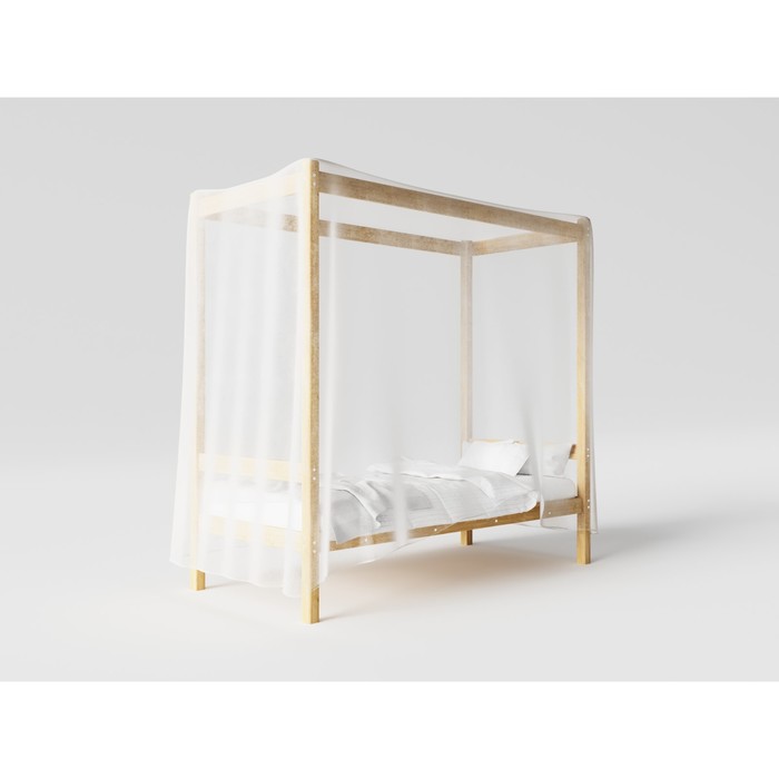 Односпальная кровать «Лео» с каркасом под балдахин, 70×160 см, массив сосны, без покрытия - фото 1928422048