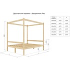 Двуспальная кровать «Лео» с каркасом под балдахин, 160×200 см, массив сосны, без покрытия 10248949 - фото 83650