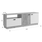 Тумба напольная «Моди», 1550×350×551 мм, цвет дуб крафт золотой/белое дерево - Фото 3