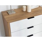 Комод для хранения вещей «Адам», на ножках, 3 ящика, 800×420×736 мм, цвет дуб крафт золотой/белое дерево - Фото 3