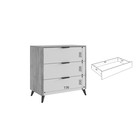 Комод для хранения вещей «Адам», на ножках, 3 ящика, 800×420×736 мм, цвет дуб крафт золотой/белое дерево - Фото 4